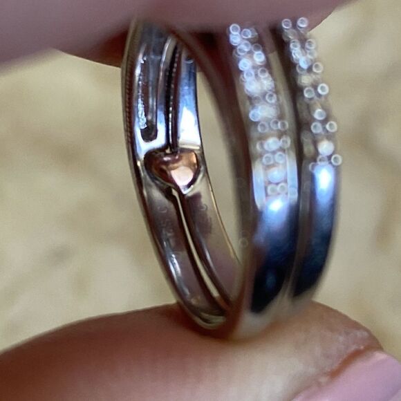 10KWG Diamond Bridal Set | Engagement & Wedding Ring - Picture 10 of 16